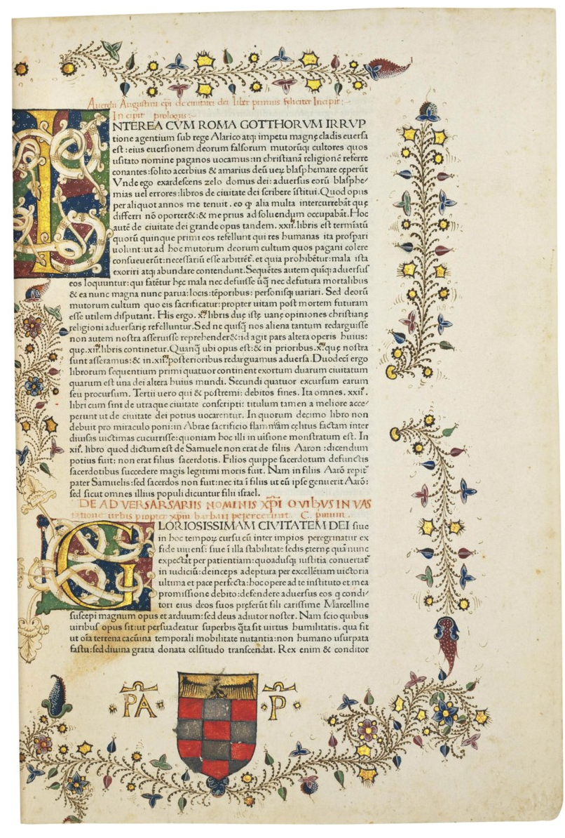 De civitate Dei, 1470